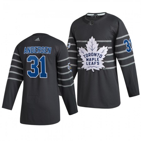 Camisola Toronto Maple Leafs Frederik Andersen 31 Cinza Adidas 2020 NHL All-Star Authentic - Homem